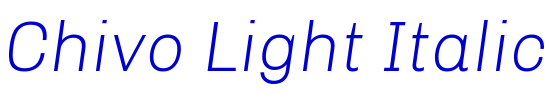 Chivo Light Italic लिपि